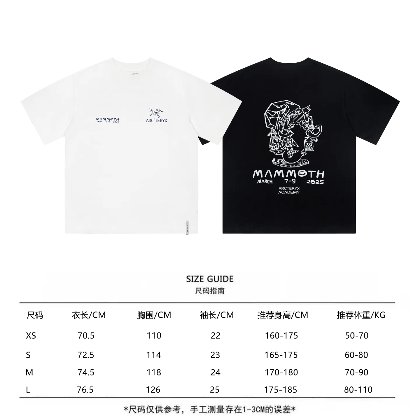 Arcteryx Cormac Series Logo LS T Same Style ✅ Size：XS S M L Black White